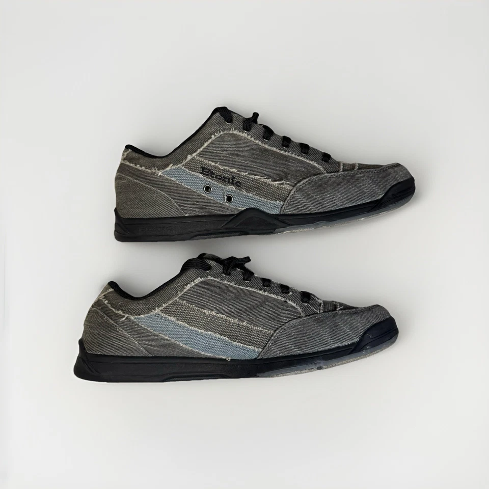 Zapatos de boliche Etonic para hombre talla 10 gris lona con cordones zona flexible suela deslizante Foto 3 de 4