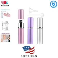 Elegant 3-Pc Refillable Travel Perfume Atomizer 6ml Bottles with Funnel Set
