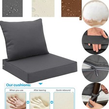 Outdoor Deep Seat Cushion Set 19 19in Waterproof Chair Cushion with Handle Zippe