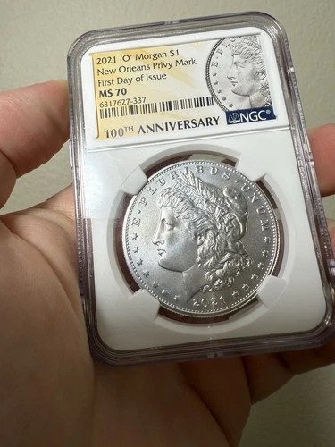 2021 O Morgan Silver Dollar NGC MS70 Philadelphia | First Day of Issue FDOI/FDI