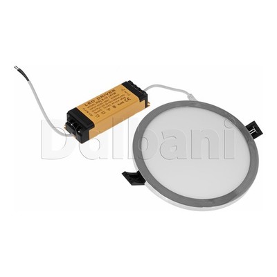 12pcs 12W 6000k Silver Round Surface Mounted LED Panel Light