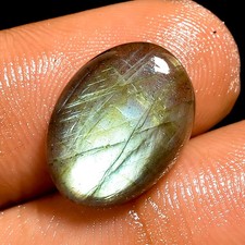 6 Ct Natural Flashy Labradorite Oval Cabochon Loose Gemstone For Ring 14X11X4 mm