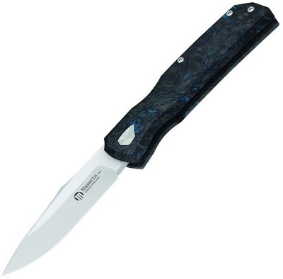 Maserin 502 Power W-Lock Folding Knife N690 Carbon Fiber Black Blue