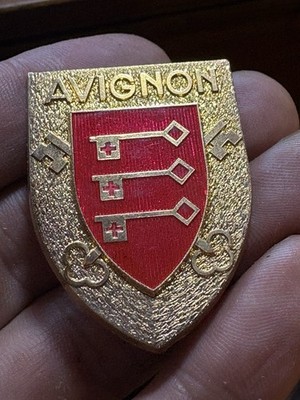 Emaille Abzeichen - Pilgerfahrt der Diözese Avignon Vaucluse