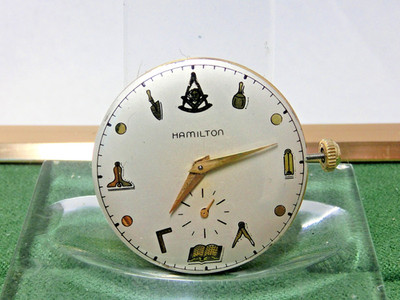 Hamilton Uhrwerk 770 mit Freimaurer-Zifferblatt