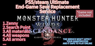 [PS5/Steam]Monster Hunter Wilds Ascendance 100% Boosting