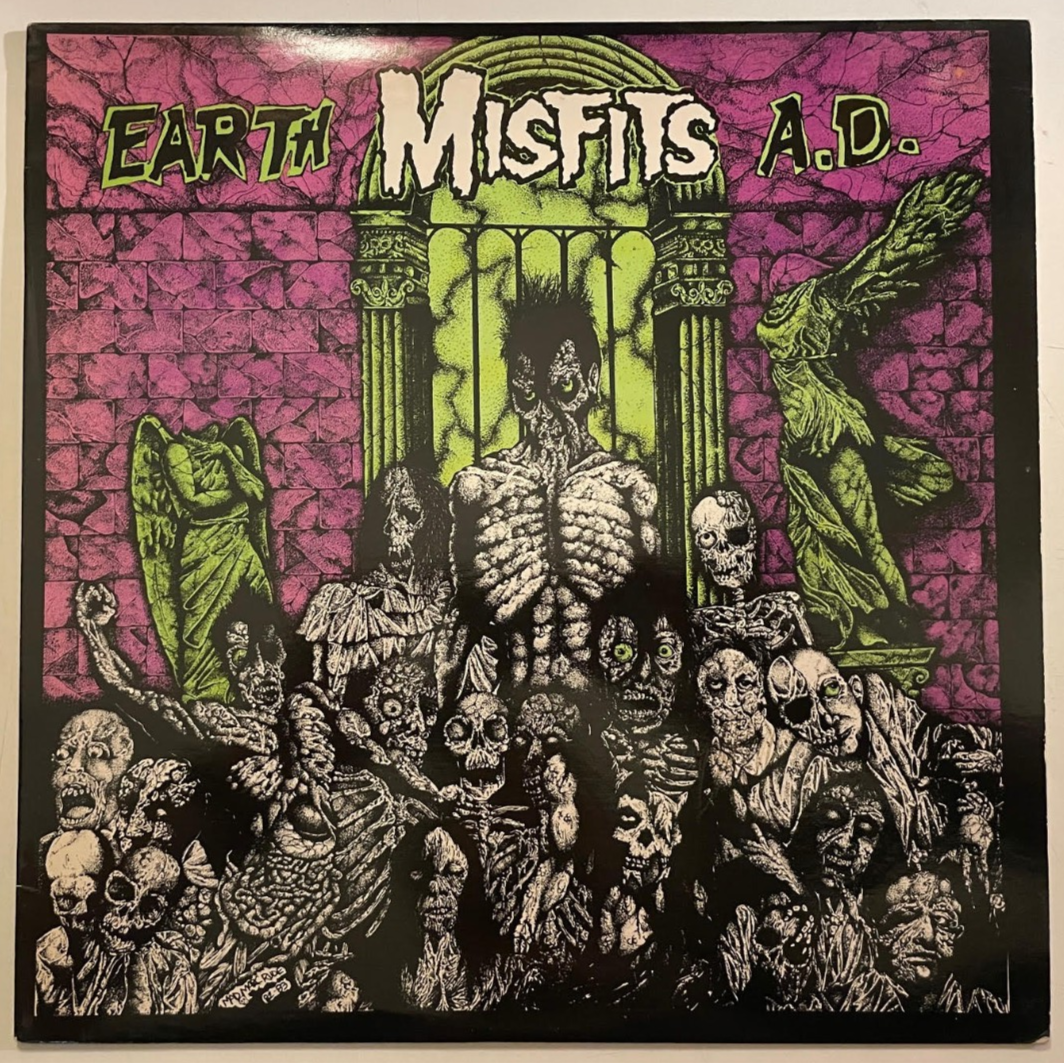 RARE SIGNED LP Misfits Earth AD / Wolfs Blood 1983 Clear Vinyl