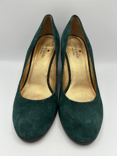 Kate Spade New York donna scamosciato zeppa tacco verde taglia 8,5 - Foto 4 di 6