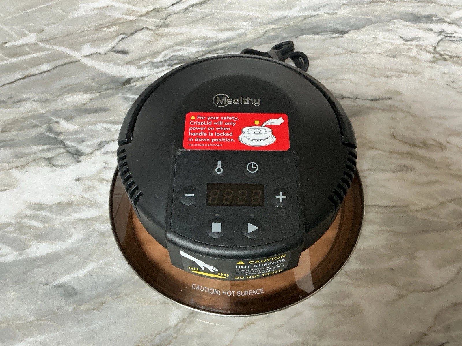 Mealthy Crisplid 1000W Pressure Cooker Lid For Air Frying MCL-101-US Tested