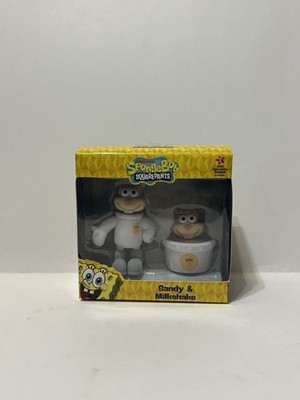 SpongeBob Squarepants Sandy & Milkshake 2.25'' Flocked Figures 2 Pack 2025 NIB