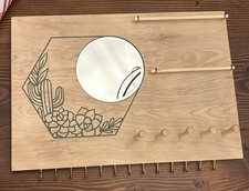 NWOT Hanging Wall Mount Jewelry Display Organizer Boho