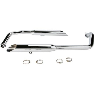 Cobra Classic Slashcut Exhaust - Chrome - Shadow Spirit 1374SC