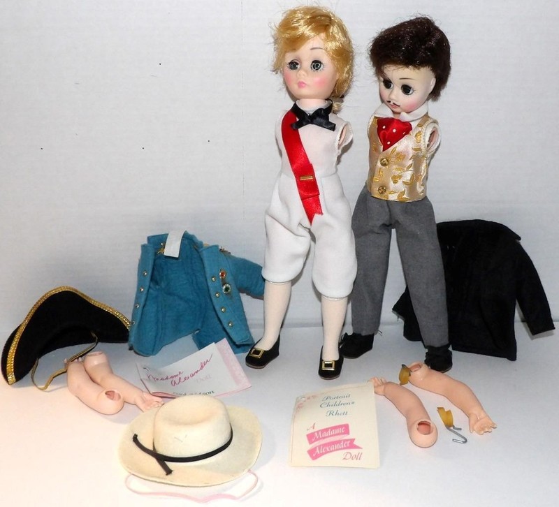 Madame Alexander Dolls 12" LORD NELSON 1336 and RHETT 1380 Lot #319