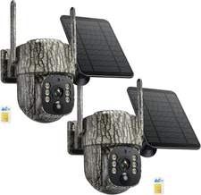 Trail Camera, Cellular Trail Camera with Live Feed 2.5K, Auto Tracking Solar Pow