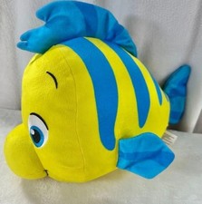 Little Mermaid Disney Princess Plush 14" Flounder Fish Just Play Stuffed Toy