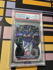 2023 Bowman Chrome Refractor Moises Ballesteros /499 Auto #BCP-11 PSA Authentic