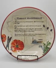 🔥 Williams Sonoma ITALIAN RECIPE 9¼" Pasta Bowl FARFALLE ALLA PUTTANESCA