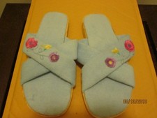 Fruit Of The Loom Size Large 9 Blue Slippers New No Box