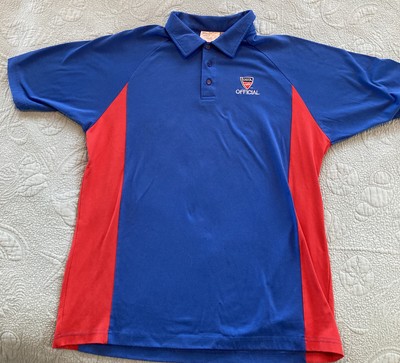 USTA Tennis Officials Shirt XL Blue Red 