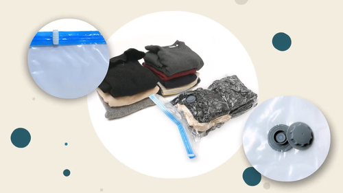 Paquete de 3 bolsas de sellado al vacío grandes premium almacenamiento para ahorrar espacio 36""X28"" con cremallera bloqueo XL - Vídeo 1 de 1