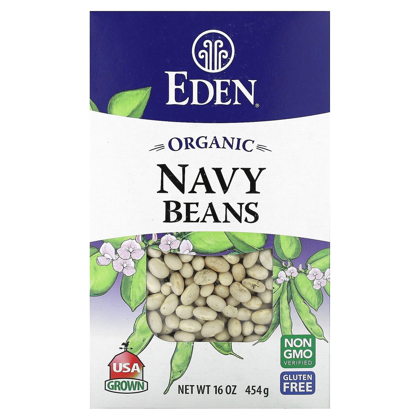 Морская фасоль Eden Foods, 16 унций 454 г, кошерная, органическая
