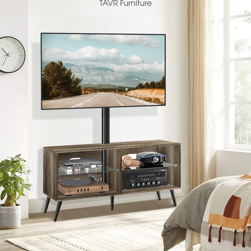 TAVR Wooden Corner TV Stand with Swivel Mount Height Adjustable up to 70 inch TV - Picture 6 of 7