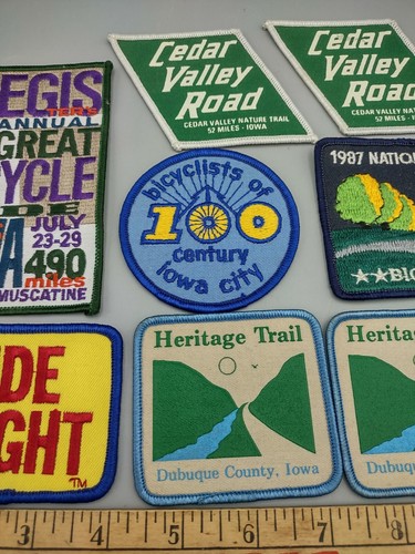 Bicycle Patches Lot of 8 Ride Right - 1987 National Century - Heritage Trail - Picture 3 of 8