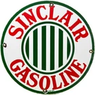 VINTAGE SINCLAIR GASOLINE PORCELAIN SIGN DEALERSHIP GAS STATION DINO MOTOR OIL