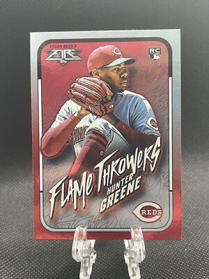 Hunter Greene Rookie Flame Throwers Insert - 2022 Topps Fire FT-12 Reds ...