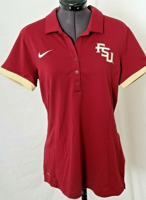 NEW Florida State University FSU Nike Dri-Fit Fitted Golf Polo Shirt Women's M | eBay
