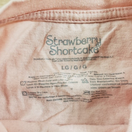 Camisa Strawberry Shortcake para mujer grande rosa blanca manga corta talla grande damas* - Imagen 7 de 11