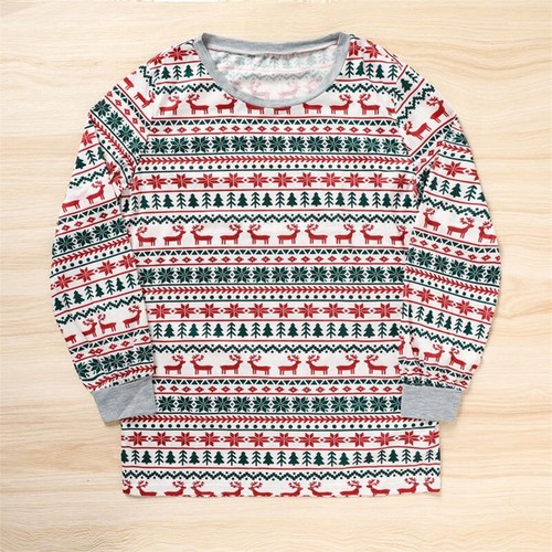 Toddler Baby Kids Boys Girls Winter Fall Pajamas Christmas Casual Loose Home Set - Picture 2 of 12