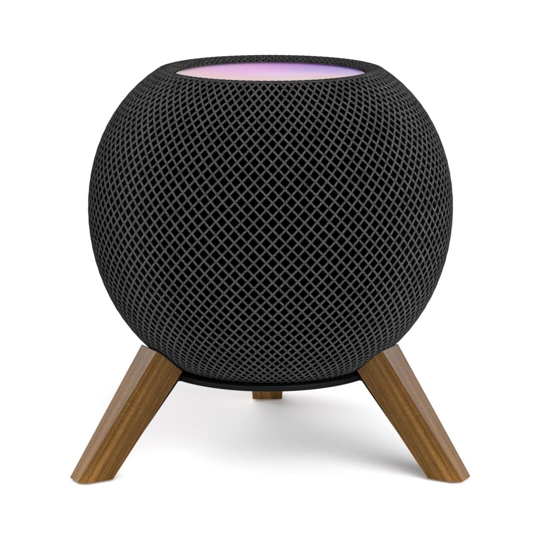 Suitable for Homepod mini stand, speaker stand, wooden base, desktop anti slip