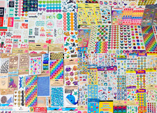 700 Giant Large Lot Scrapbook Stickers Gems Border Die cuts Kits Rub On Transfer