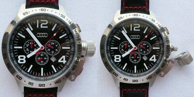 Audi Sport Motorsport Racing Pilot Submarine U Boat Big Design Watch Chronograph