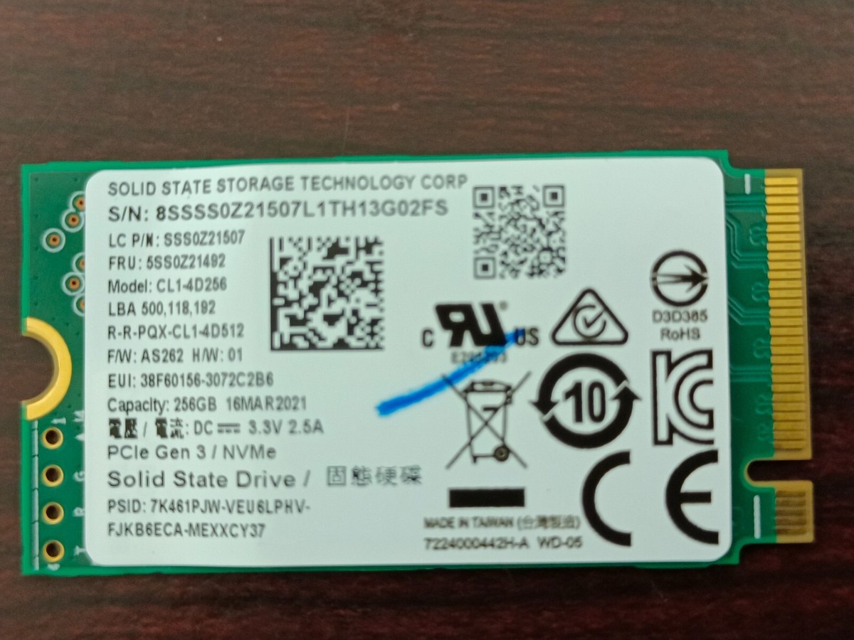 NEW 256GB NVME M.2 SSD M Key 2242 CL1-4D256 Solid State Drive | eBay