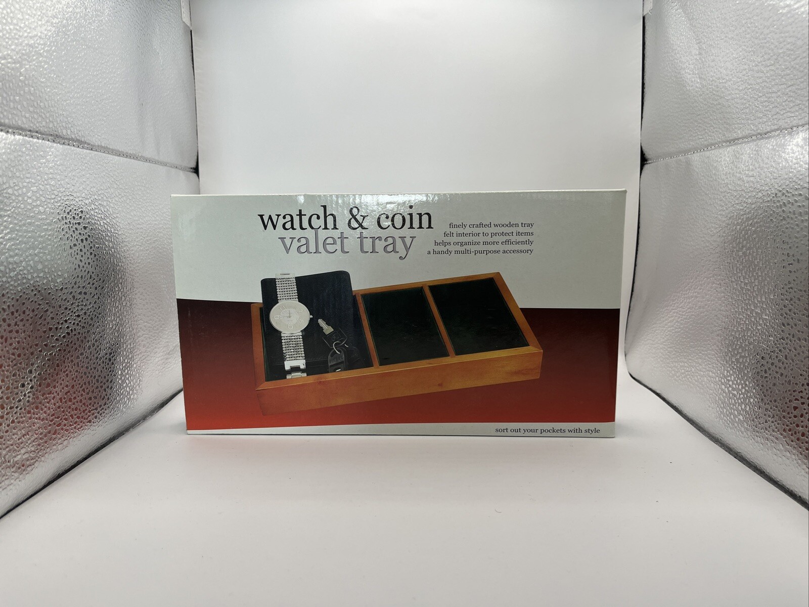 Leather Watch & Coin Valet Tray Organizer-image
