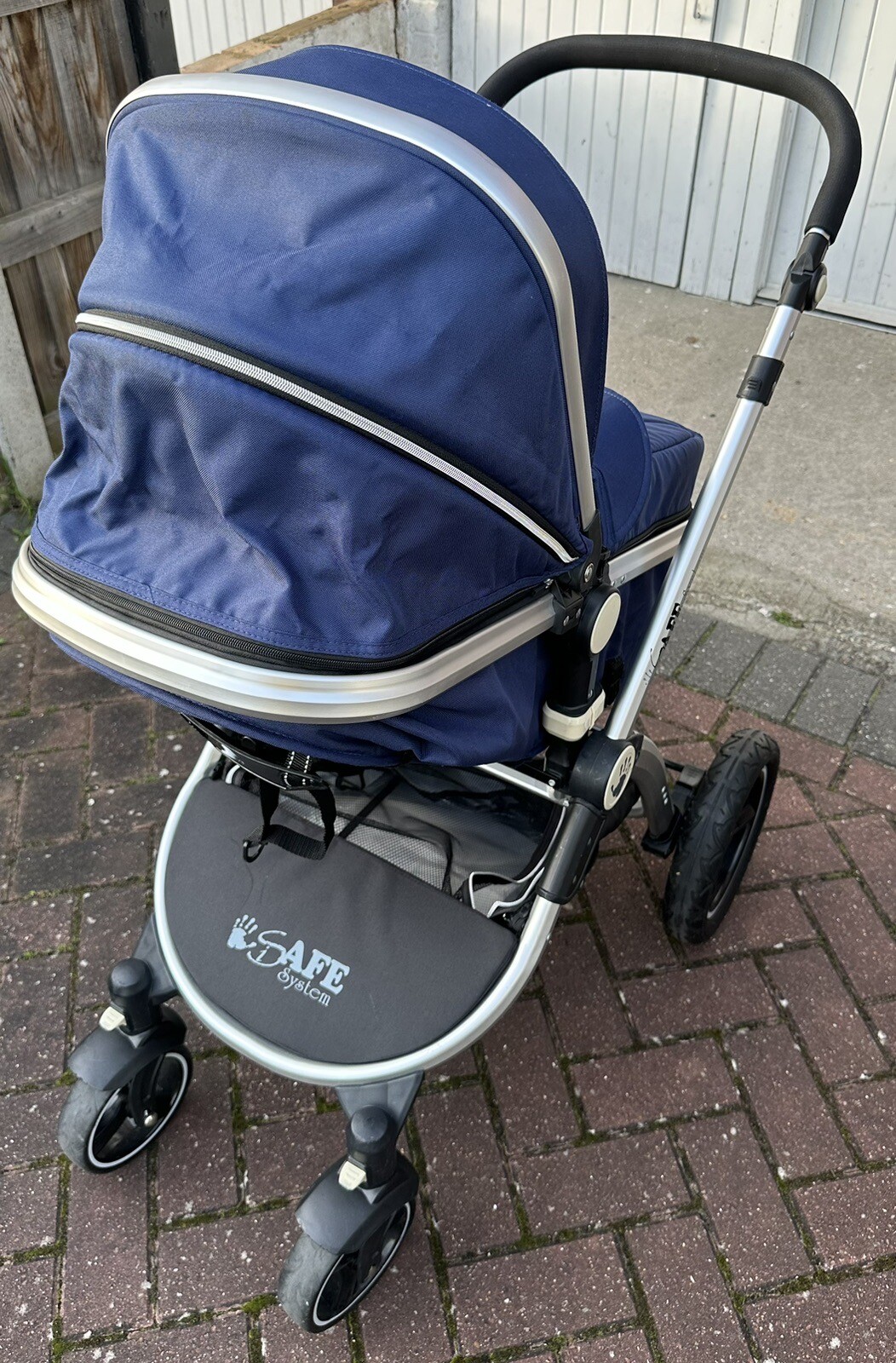 iSAFE Pram System Travel System Blue (Car Seat with Isofix Base