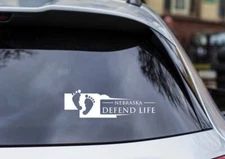 Nebraska Defend Life Vinyl Cut-Out Pro-Life Vinyl Cut-Out Sticker