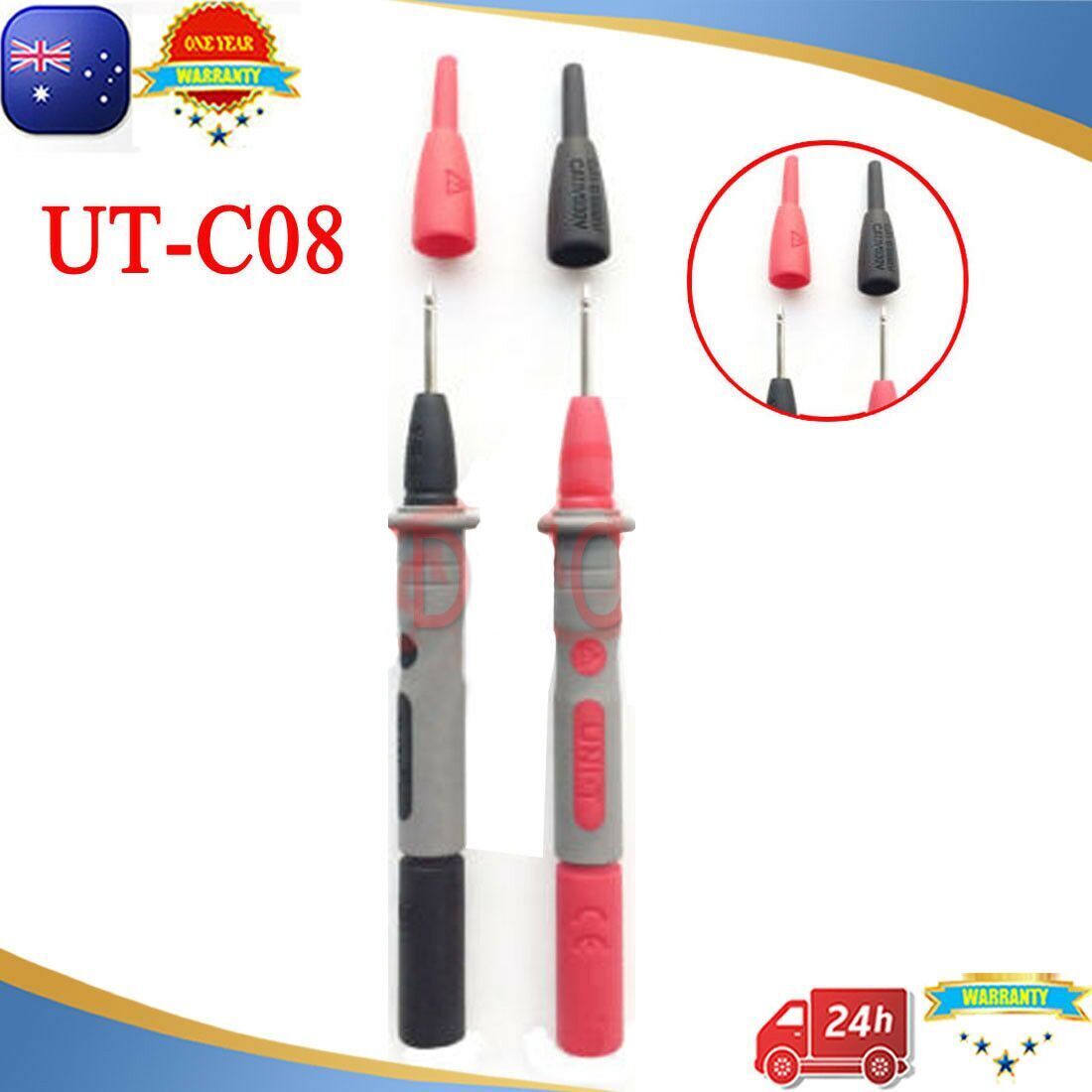 UNI-T UT-C08 Multimeter Test Lead Extensions With Needle Probes - For Fluke & Others