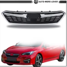 91122FL00B Bumper Grille For Subaru Impreza 17-2019 Mesh Assembly W/Chrome Trim