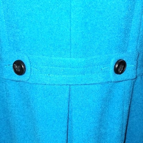 Worthington Turquoise Blue Mid Length Wool Blend Coat Size L - Picture 6 of 9