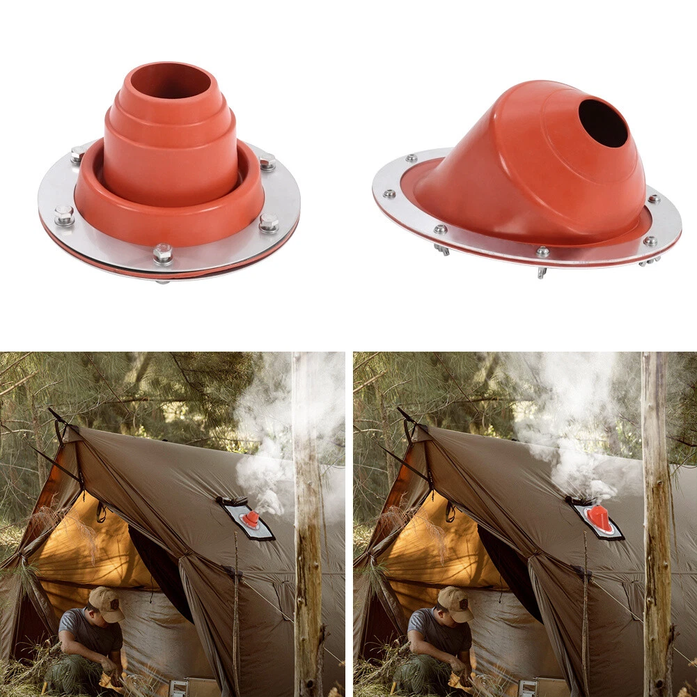 Tent Stove Jack Stove Jacket Chimney Hole Outdoor Camping BBQ Furnace Pipe  Vent | eBay