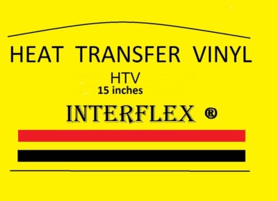 Heat Transfer Vinyl Press 15'' x 1 yard   Interflex   HTV T-Shirt Free Shipping