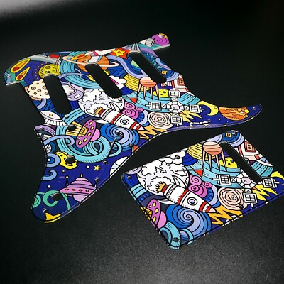 Fender Strat Custom Schlagbrett mit Tremplate 8 11 Loch Cartoon Doodle Space