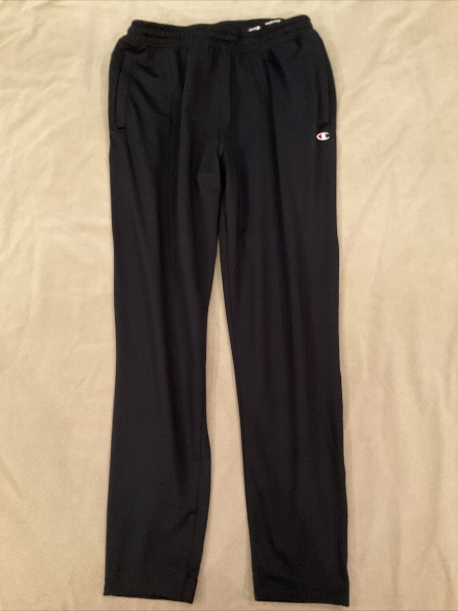 Champion Joggers Pants Large Womens Solid Black Zipper Pockets | eBay