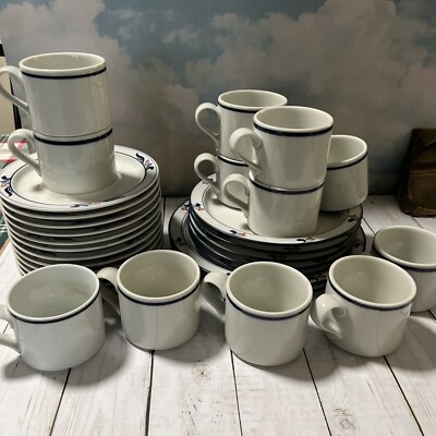 31 Dansk Bistro Maribo 2 Dinner Plates, 5 Salad Plate 12 Cups & 12