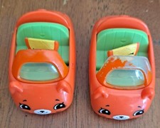 Lot of 2 2019 McDonalds Shopkins Orange Convertible Cutie Cars