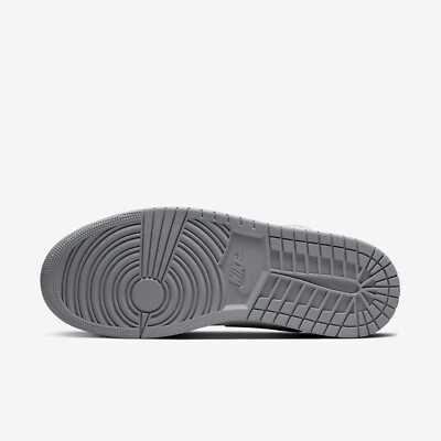 New Nike Jordan 1 Low Stealth and White Shoes - Sail/ Grey