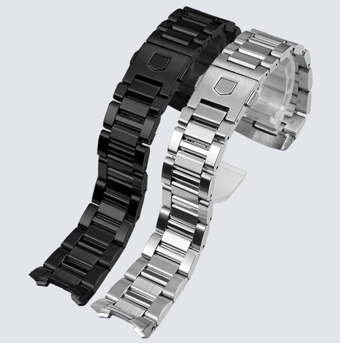 22 24mm Stainless Steel Watch Band Strap For Tag Heuer Calera Bracelet - Picture 2 of 17